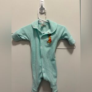 Vintage BUNDLE Pooh Terry newborn onesies with feet
